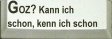 GOZ Kann ich schon